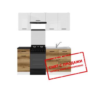 Кухня Junona Line 170 Белый глянец/Дуб делано свет...